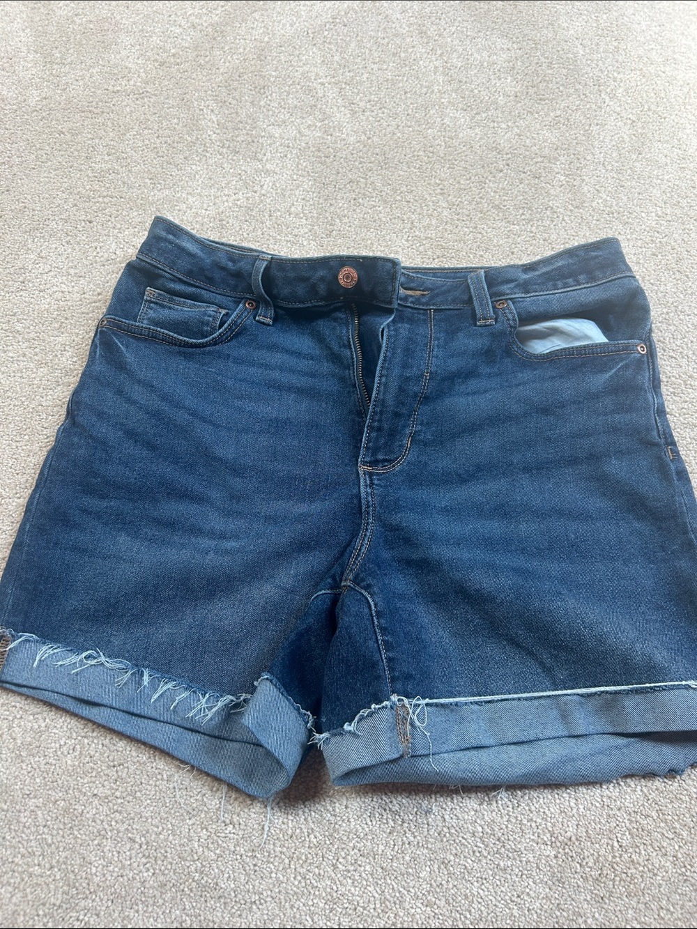 Sonoma Dark Blue Rolled Hem Denim Shorts
